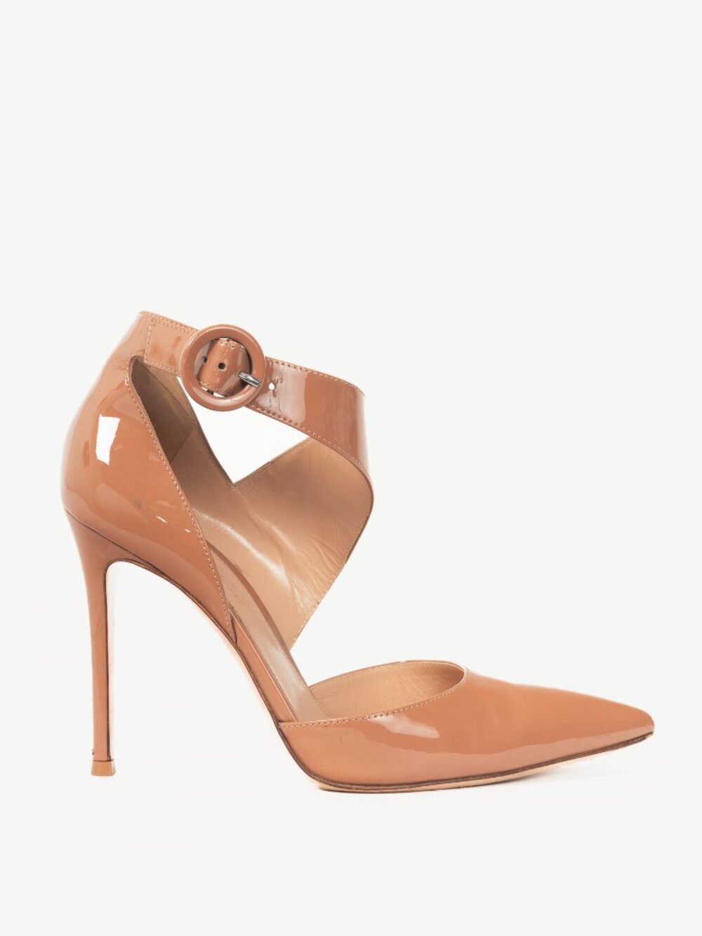Gianvito Rossi Nude Patent D'orsay Pointed-Toe Pumps
